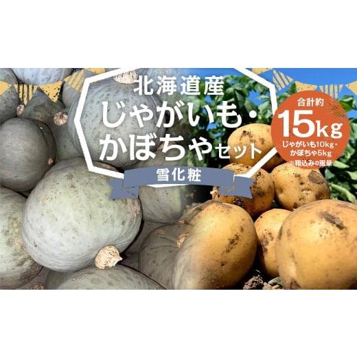 ふるさと納税 野菜類 じゃがいも 北海道 京極町 北海道産 じゃがいも 男爵 M〜2Lサイズ混載 約10kg かぼちゃ 雪化粧 約5kg(2〜5玉) セット 各1箱 合計約15kg…