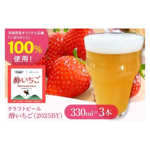 ふるさと納税 ビール 茨城県 水戸市 数量限定 ぬりや クラフトビール 酔いちご(2025BY)330ml3本セット ビール お酒 アルコール 苺 いちご いばらキッス 麦…