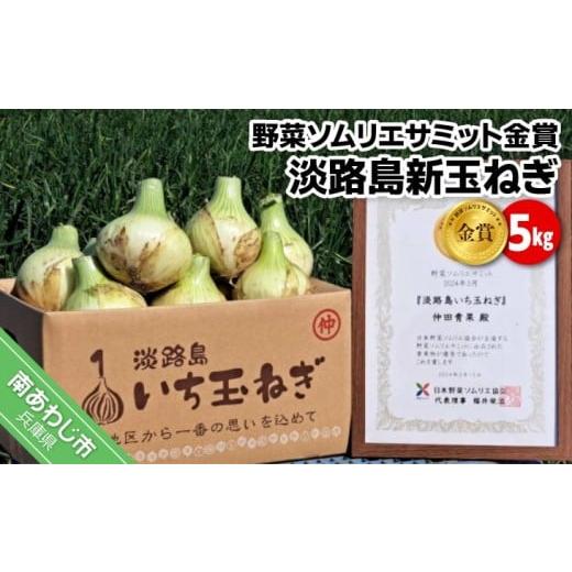 ふるさと納税 野菜類 玉ねぎ 兵庫県 南あわじ市 野菜ソムリエサミット金賞 淡路島新玉ねぎ5kg 仲田青果の淡路島いち玉ねぎ 配送3月上旬〜5月下旬 淡路島新…