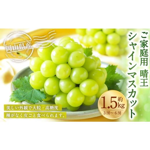 ふるさと納税 ぶどう マスカット 岡山県 美咲町 ご家庭用 岡山県産 シャインマスカット 晴王 約1.5kg ( 3房〜6房 ) ぶどう ブドウ 葡萄 マスカット 果物 く…