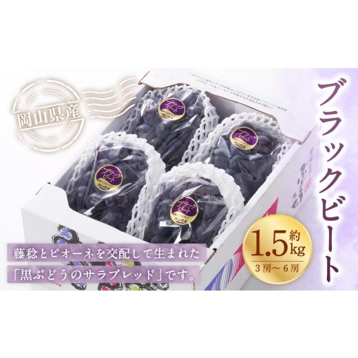ふるさと納税 果物類 ぶどう 岡山県 美咲町 岡山県産 ブラックビート 約1.5kg ( 3房〜6房 ) ぶどう ブドウ 葡萄 くだもの 果物 果実 フルーツ 国産 黒ぶどう…