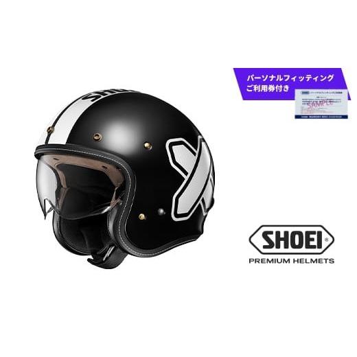 ふるさと納税 スポーツ・アウトドア 岩手県 一関市 SHOEI ヘルメット J・O+ CROSS LOGO2 TC-5 (BLACK/WHITE) XLサイズ パーソナルフィッティングご利用券付 …