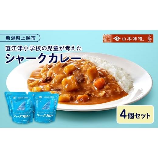 ふるさと納税 加工品等 レトルト 新潟県 上越市 直江津小学校の児童が考えたシャークカレー(4個セット) カレー ルー セット 上越市