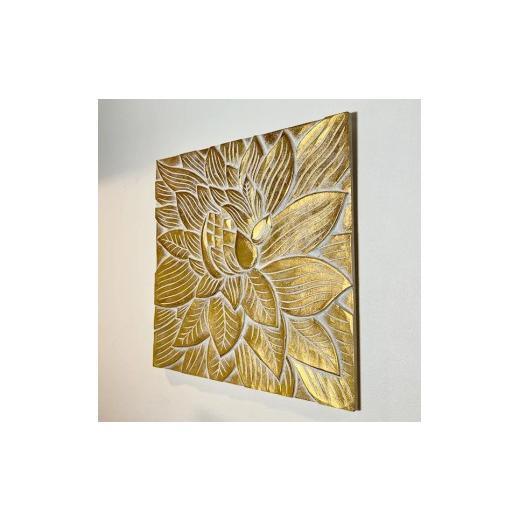 ふるさと納税 家具 インテリア・寝具・収納 山梨県 甲斐市 ロータス彫刻壁掛けパネル(Bタイプ)BV-58