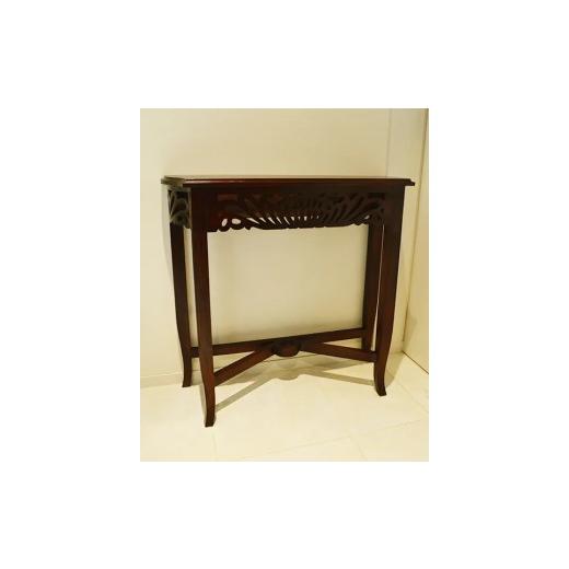 ふるさと納税 家具 テーブル 山梨県 甲斐市 透かし彫りコンソール(マボガニー材 80cm)BV-56