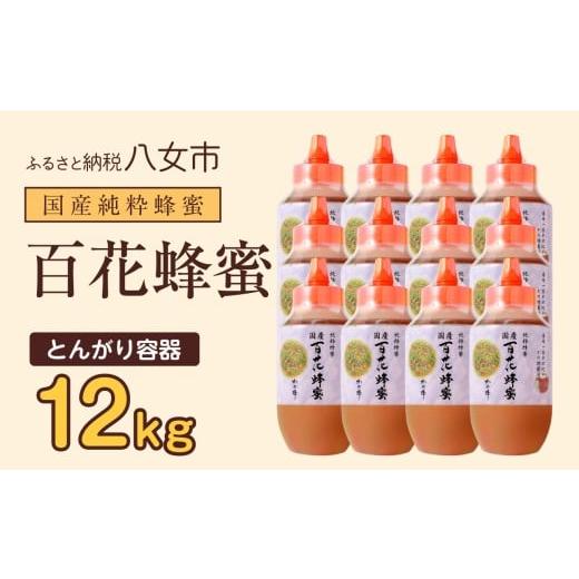 ふるさと納税 加工品等 はちみつ 福岡県 八女市 かの蜂 国産百花蜂蜜12kg(1kg×12本)(とんがりポリ容器)養蜂一筋60年自慢の一品 国産 純粋はちみつ ハチミ…