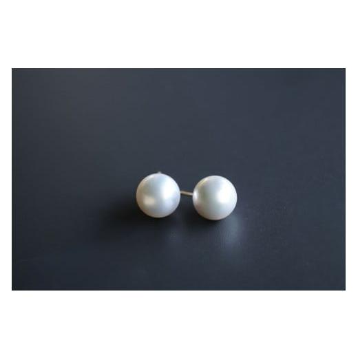ふるさと納税 アクセサリー ピアス 三重県 伊勢市 2015 9.0-9.5mmアコヤ真珠無調色ナチュラルホワイトラウンドシェイプK18ピアス 真珠 あこや真珠 パール 18…