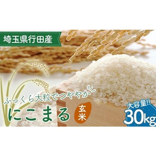 ふるさと納税 玄米 埼玉県 行田市 埼玉県行田産にこまる(玄米)30kg×1 / にこまる 玄米 30kg たっぷり 大容量 たくさん ボリューム 特別栽培米 大粒 米 甘…