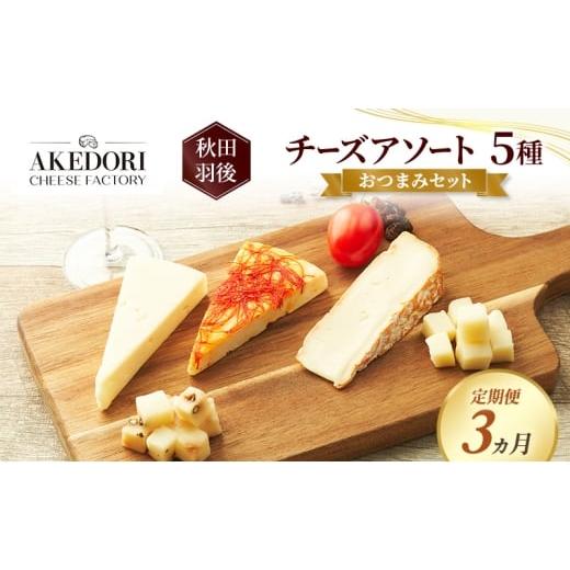 ふるさと納税 加工品等 チーズ 秋田県 羽後町 定期便3ヵ月 秋田 羽後 チーズアソート5種/おつまみセット[明通りチーズ工房]スカモルツァ2種・カマンベール…