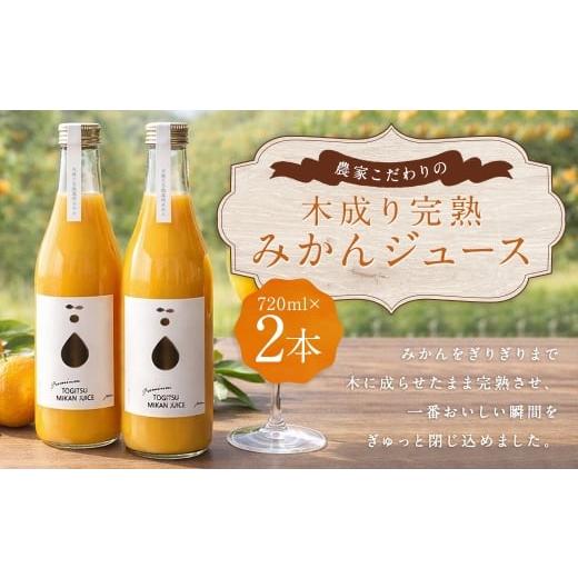 ふるさと納税 果汁飲料 みかん 長崎県 時津町 数量限定 農家こだわりの木成り完熟みかんジュース 720ml 計2本 みかんジュース ジュース ミカン みかん 蜜柑 …