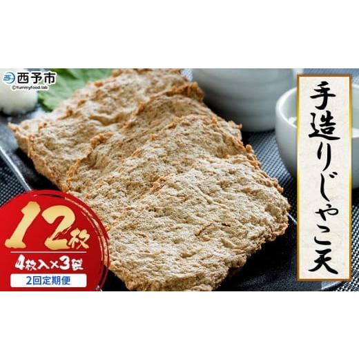 ふるさと納税 かまぼこ・練り製品 愛媛県 西予市 手造り じゃこ天 12枚(4枚入×3袋)2回定期便 お魚 お惣菜 じゃこてん 天ぷら 魚肉 練り物 練り製品 小魚の…