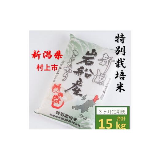 ふるさと納税 米 コシヒカリ 新潟県 村上市 新米受付・令和8年産米 新潟県村上市岩船産 特別栽培米コシヒカリ15kg (5kg×3ヶ月コース)1013011N 定期便 毎…