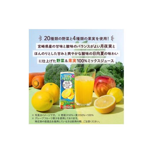 ふるさと納税 果汁飲料 ミックス 長野県 富士見町 カゴメ 野菜生活100 宮崎月夜実グレープフルーツ\u0026日向夏ミックス 195ml × 96本 ジュース・野菜・果実ミ…の画像