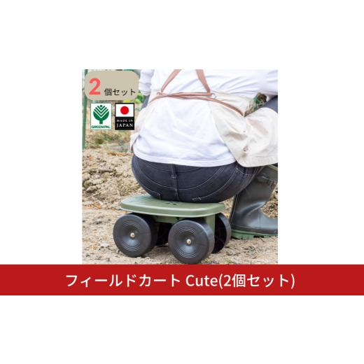 ふるさと納税 雑貨・日用品 新潟県 三条市 フィールドカート Cute 2個セット ガーデニング用品 園芸用品 草むしり 作業イス 腰掛移動椅子 オリーブグリーン 01…