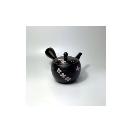 ふるさと納税 陶磁器・漆器・ガラス 愛知県 常滑市 春秋 23号艶黒棗線帯花水木急須 4-596|陶器 やきもの 焼き物 手作り 職人 春秋窯 鋳込み 伝統工芸品 工…