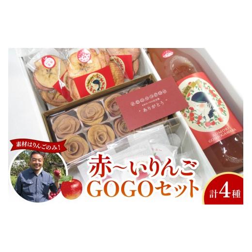 ふるさと納税 果汁飲料 りんご 青森県 五所川原市 中まで赤〜いりんご GOGOセット | りんごギフト セット 計4種詰め合わせ | りんごジュース 1L | バラ形 …