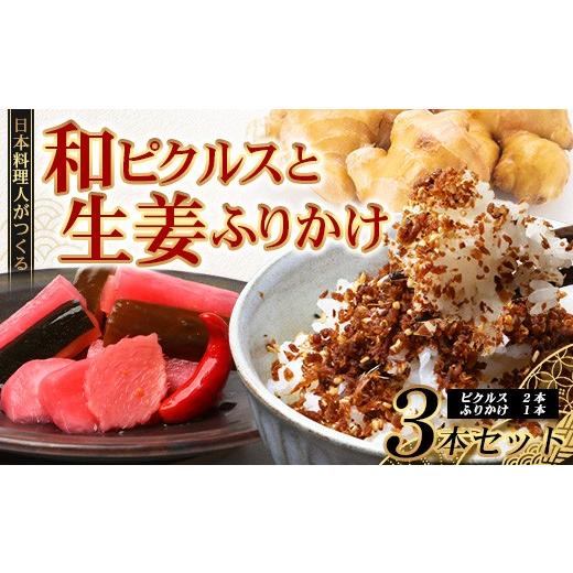 ふるさと納税 野菜類 鹿児島県 南大隅町 先行予約 日本料理人が作る 和ピクルス(240g×2瓶)と生姜ふりかけ(70g×1瓶) 合計2種類 3本セット GN-13|鹿児島…