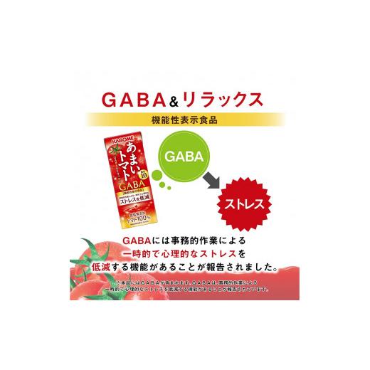 ふるさと納税 果汁飲料 トマト 山梨県 北杜市 カゴメ あまいトマト GABA\u0026リラックス 195ml 紙パック 96本入 トマトジュース KAGOME 食塩無添加 機能性表…の画像