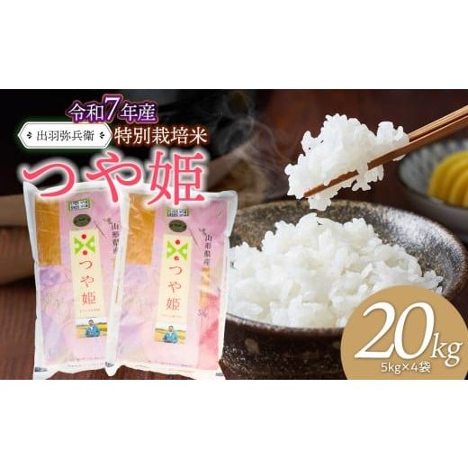 ふるさと納税 米 つや姫 山形県 鶴岡市 令和7年産 特別栽培米 つや姫 白米 20kg(5kg×4袋) 山形県鶴岡市産 出羽弥兵衛