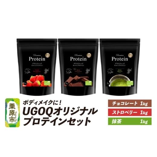 ふるさと納税 飲料類 宮城県 栗原市 プロテイン ボディメイクに UGOQオリジナルプロテインセット 1kg×3個(3種各1個) オリジナル プロテイン セット シェイプ…