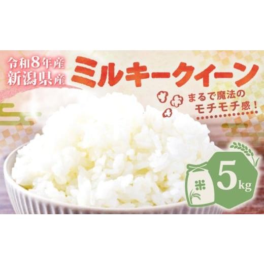 ふるさと納税 米 ミルキークイーン 新潟県 新発田市 令和8年産 新潟県産 ミルキークイーン 5kg 単品 減農薬 特栽米 特別栽培米 ミルキー 新発田産 新潟 ふる…