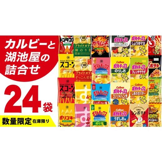 ふるさと納税 菓子 スナック 茨城県 牛久市 2026年5月発送 カルビー 湖池屋 人気 詰め合わせ お楽しみ スナック菓子 セット 単品24袋 ポテトチップス ポテチ …