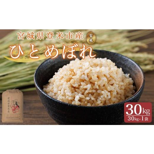 ふるさと納税 玄米 宮城県 登米市 令和7年産 こだわりの登米産 ひとめぼれ 玄米 30kg(30kg×1袋) 登米市産 米 お米 おこめ ごはん ご飯 玄米 おにぎり お弁当…