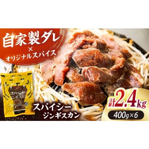 ふるさと納税 羊肉 北海道 厚真町 スパイシージンギスカン 計2,400g(400g×6パック)[厚真町] 有限会社市原精肉店 ジンギスカン 羊肉 マトン ロース 焼肉用…