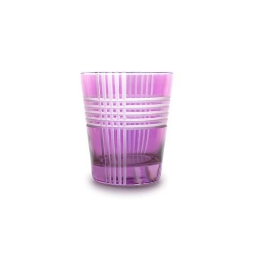 ふるさと納税 雑貨・日用品 グラス 東京都 台東区 浅草切子 KANA KURITA「ギンガムオールド」化粧箱入り (カラー:アメジスト) アメジスト