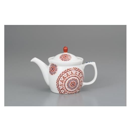 ふるさと納税 民芸品・工芸品 石川県 能美市  No.5784-1545 ポット急須 赤絵丸紋　大志窯_1