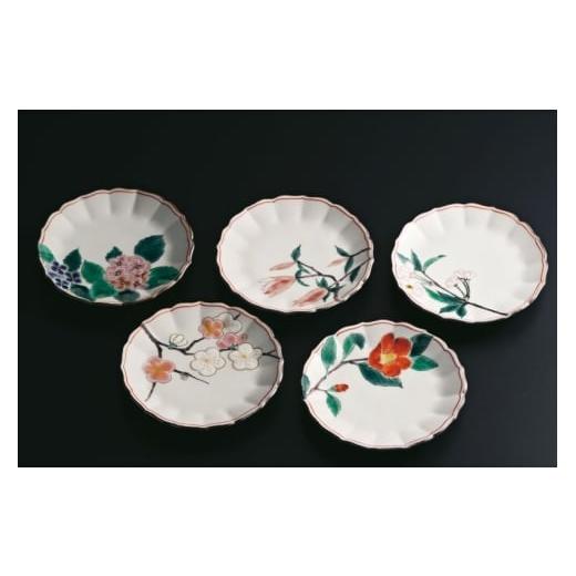 ふるさと納税 民芸品・工芸品 石川県 能美市 No.5784-1577 鉢揃　絵変わり四季の花　晄窯_1