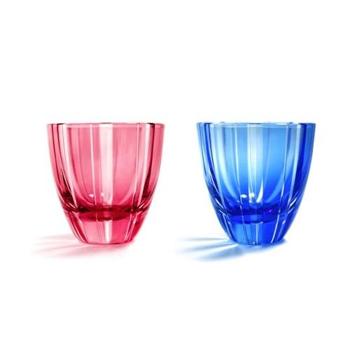 ふるさと納税 雑貨・日用品 グラス 東京都 台東区 浅草切子 KANA KURITA「ぐい呑 子持縞 青藍/金赤」ペアセット 木箱入り| 切子 花切子 切子ガラス ガラス工…