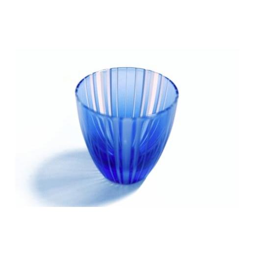 ふるさと納税 雑貨・日用品 グラス 東京都 台東区 浅草切子 KANA KURITA「ぐい呑 滝縞 青藍／金赤 艶消し 」ペアセット 木箱入り| 切子 花切子 切子ガラス ガ…_4