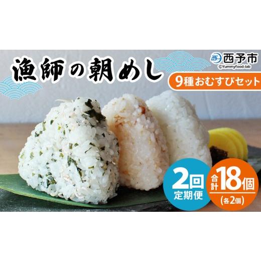 ふるさと納税 米 愛媛県 西予市 漁師の朝めし 9種おむすびセット 合計18個(各2個) 2回定期便 定期便 詰合せ おにぎり お米 こめ ちりめん 山椒 生姜 青のり…