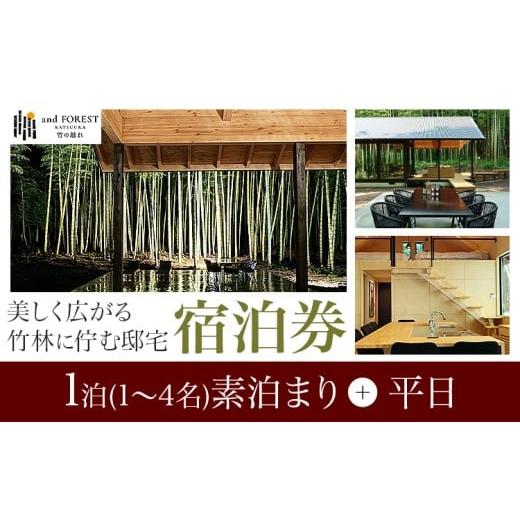 ふるさと納税 宿泊券 ペンション・コテージ 千葉県 勝浦市 and FOREST勝浦 竹の離れ 宿泊券 1~4名 1泊 素泊まり 平日 株式会社タスマニアンプロジェクト[30日…