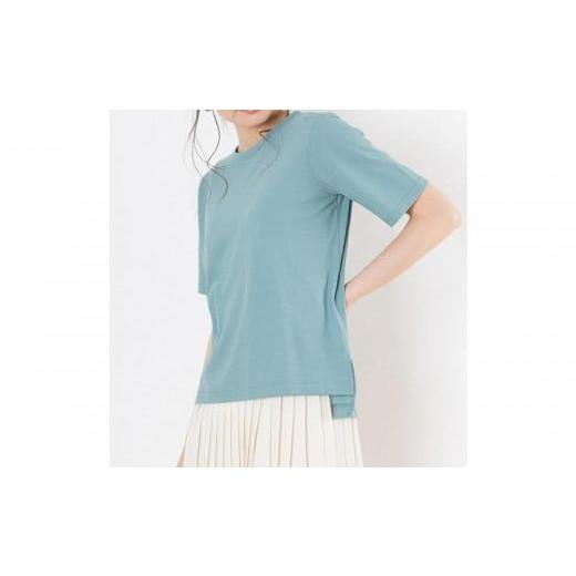 ふるさと納税 服 女 鳥取県 鳥取市 レディースカットソー 半袖 グリーン L グリーン/Lサイズ