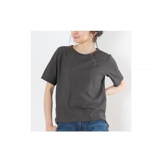 ふるさと納税 服 女 鳥取県 鳥取市 レディースカットソー 半袖 モカチャコール L モカチャコール/Lサイズ