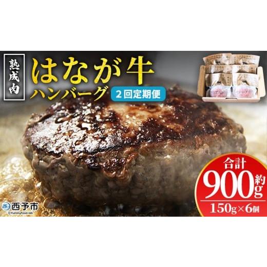 ふるさと納税 肉 ハンバーグ 愛媛県 西予市 熟成肉 はなが牛ハンバーグ 6個(1個150g)2回定期便 肉 お肉 牛肉 牛 ビーフ 牛100% 肉加工品 お惣菜 洋食 おか…