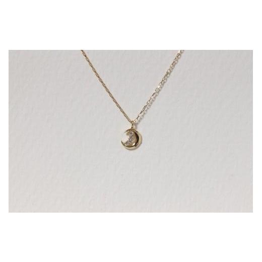 ふるさと納税 アクセサリー ペンダント 山梨県 甲斐市 K10 0.02ct 三日月ダイヤモンドペンダント BQ-227