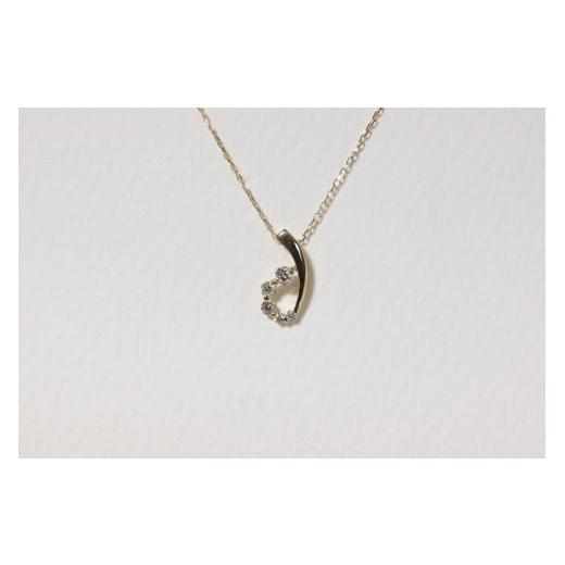 ふるさと納税 アクセサリー ペンダント 山梨県 甲斐市 K10 0.12ct グラデーションダイヤモンドペンダント BQ-206