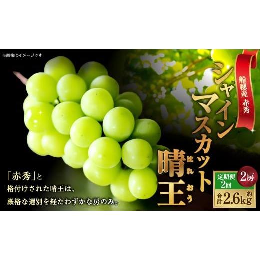 ふるさと納税 ぶどう マスカット 岡山県 倉敷市 HS 2回定期便 船穂産 赤秀 シャインマスカット 晴王 2房[合計約1.3kg] 2026年9月上旬〜10月下旬発送予定 マ…