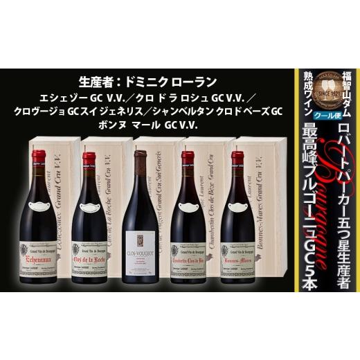 ふるさと納税 ワイン セット 福岡県 直方市 FD586 福智山ダム熟成 五つ星生産者 ブルゴーニュ最高峰GC 5本 詰め合わせセット ワイン お酒 酒 アルコール 赤ワ…