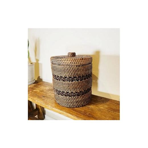 ふるさと納税 家具 インテリア・寝具・収納 山梨県 甲斐市 ラタンリカーモバスケットSサイズ