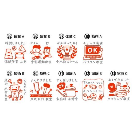 ふるさと納税 文房具・玩具 富山県 魚津市 文字が入れられる 名入れお仕事 先生 教科スタンプ（浸透印・インク補充可） 北海道・沖縄・離島への配送不可_7