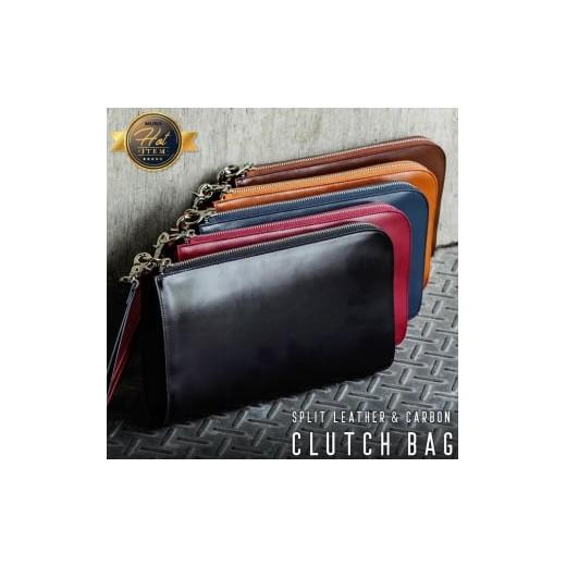 ふるさと納税 カバン クラッチ・セカンドバッグ 岐阜県 大垣市 コードバン調/ブラック MURA クラッチバッグ メンズ 結婚式 レザー 革 本革 牛革 コードバン調…