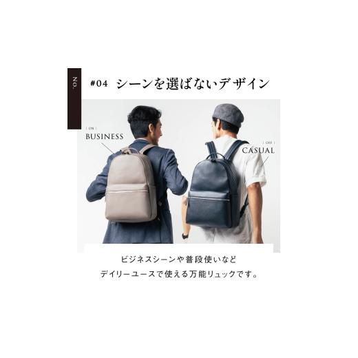 ふるさと納税 カバン リュック 岐阜県 大垣市 ネイビー 楽天1位5巻＆高評価4.86 MURA 本革 リュック メンズ A4 PC収納 パッド付ポケット 通勤 通学 きれい シ…_3