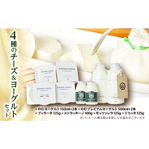 ふるさと納税 加工品等 チーズ 群馬県 川場村 4種のチーズとヨーグルトセット_チーズ ヨーグルト セット ちーず 乳製品 モッツァレラ リコッタ のむヨーグルト…