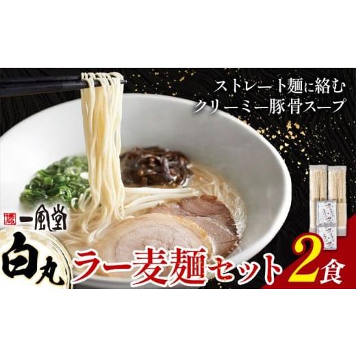 ふるさと納税 ラーメン とんこつ 福岡県 鞍手町 ラーメン 一風堂 白丸 ラー麦麺 セット 2食 地域商社ふるさぽ[90日以内に出荷予定(土日祝除く)]福岡県 鞍手…