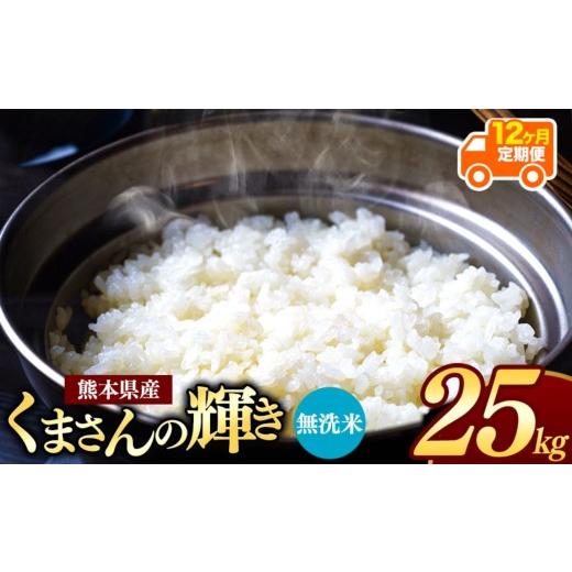 ふるさと納税 無洗米 熊本県 和水町 令和7年産 定期便12回 熊本県産 くまさんの輝き 無洗米 25kg | 小分け 5kg × 5袋 熊本県産 こめ 米 無洗米 ごはん 銘柄…