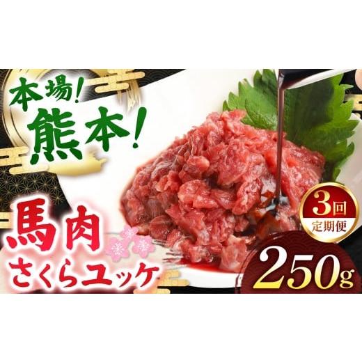 ふるさと納税 馬肉 熊本県 玉名市 定期便 3回 馬肉さくらユッケ 250g ( 50g × 5 ) | 肉 にく お肉 おにく 馬 馬肉 馬肉ユッケ さくらユッケ 定期 定期便 熊…